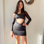 VESTIDO MANGA TULL ABERTURA