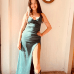 VESTIDO GLITER LARGO VERDE