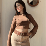 TOP TULL/ENCAJE M/L